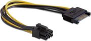 DELOCK 15-PIN SATA - 6-PIN SATA CABLE 0.21M ΠΟΛΥΧΡΩΜΟ 82924