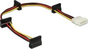 DELOCK 4-PIN MOLEX - 15-PIN SATA CABLE 0.4M ΠΟΛΥΧΡΩΜΟ 60142