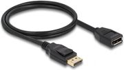 DELOCK CABLE DISPLAYPORT MALE - DISPLAYPORT FEMALE 1M ΜΑΥΡΟ (80001)