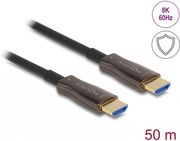 DELOCK ACTIVE OPTICAL HDMI CABLE 8K60HZ/4K144HZ METAL PROTECTION T-T 50M DELOCK 86034