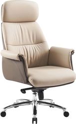 ΚΑΡΕΚΛΑ ΓΡΑΦΕΙΟΥ TOMLIN HM18358.02 ΜΠΕΖ-ΚΑΦΕ PU ΔΕΡΜΑ--ΒΑΣΗ ΧΡΩΜΙΟΥ 72X74X128ΥΕΚ