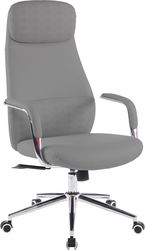 ΚΑΡΕΚΛΑ ΓΡΑΦΕΙΟΥ SONTY HM18354.10 ΑΝΟΙΧΤΟ ΓΚΡΙ PU ΔΕΡΜΑ--ΒΑΣΗ ΧΡΩΜΙΟΥ 64X68X125ΥΕΚ