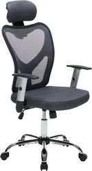 ΚΑΡΕΚΛΑ ΓΡΑΦΕΙΟΥ CUORE HM1207.02 ΜΑΥΡΟΣ ΣΚΕΛΕΤΟΣ-ΓΚΡΙ MESH 63X61X125ΥΕΚ