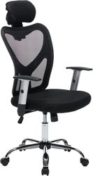 ΚΑΡΕΚΛΑ ΓΡΑΦΕΙΟΥ CUORE HM1207.01 ΜΑΥΡΟΣ ΣΚΕΛΕΤΟΣ-ΜΑΥΡΟ MESH 63X61X125ΥΕΚ