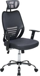 ΚΑΡΕΚΛΑ ΓΡΑΦΕΙΟΥ BRIEF HM1206.02 ΓΚΡΙ MESH--ΒΑΣΗ ΧΡΩΜΙΟΥ 63X64X122ΥΕΚ.