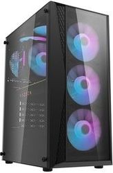 DARKFLASH DK352 PLUS ΘΗΚΗ ΥΠΟΛΟΓΙΣΤΗ (ΜΑΥΡΗ) + 4 ΑΝΕΜΙΣΤΗΡΕΣ RGB