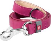 NATURAL LEATHER DOG LEASH WAUDOG W. 20MM, LGTH. 122CM PINK