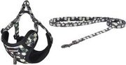 DOG SET DOGNESS HARNESS AND LEASH (DAISY BLACK)