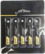 TATTU LIPO 300MAH 3.8V 75C 1S1P HV BT2.0.5 BATTERY (5PCS)
