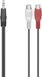 HAMA ΚΑΛΩΔΙΟ 3.5MM MALE - 2X RCA FEMALE ΜΑΥΡΟ 0.1M (00205185)