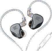 KZ DQ6 GREY WITH MIC - IEM 35 HBB TUNED IMPROVED IN EAR MONITOR EARPHONES 3DD DYNAMIC