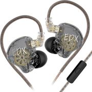 KZ EDX LITE TRANSPARENT GREY WITH MIC - IEM 35 IN EAR MONITOR EARPHONES SUPER-LINEAR HIFI BASS