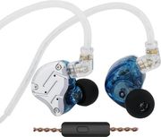 KZ ZS10 PRO BLUE WITH MIC - IEM 35 MUSICIAN IN EAR MONITOR EARPHONES 4BA+1DD 5 DRIVER 10MM METAL