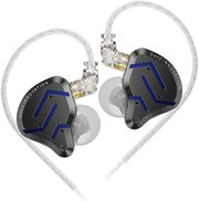 KZ ZSN PRO 2 BLACK BLUE NO MIC - IEM 35 IN EAR MONITOR EARPHONES HYBRID 1BA+1DD 10MM METAL HIFI
