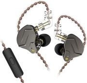 KZ ZSN PRO GREY MIC - IEM 35 IN EAR MONITOR EARPHONES DYNAMIC HYBRID DUAL DRIVER 1BA+1DD