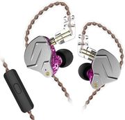 KZ ZSN PRO PURPLE MIC - IEM 35 IN EAR MONITOR EARPHONES DYNAMIC HYBRID DUAL DRIVER 1BA+1DD