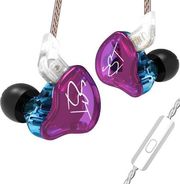 KZ ZST PURPLE WITH MIC - IEM 35 IN EAR MONITOR EARPHONES DYNAMIC HYBRID DUAL DRIVER 1BA+1DD