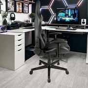 GEMBIRD GAMING PVC LEATHER CHAIR WITH PILLOWS BLACK GC-03-BL