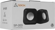 SBOX 2.0 SPEAKERS 2X2.2W BLACK SP-203B