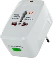 LAMTECH UNIVERSAL TRAVEL ADAPTER WITH 2 USB PORT 4 DIFFERENT PLUGS LAM112969
