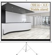 DELI BRACKET PROJECTOR SCREEN 100' WHITH TRIPOD WHITE E50491