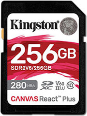 KINGSTON KINGSTON SDR2V6/256GB CANVAS REACT PLUS V60 256GB SDXC C10 UHS-II U3