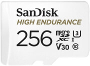 SANDISK SDSQQNR-256G-GN6IA HIGH ENDURANCE 256GB MICRO SDXC U3 V30 CLASS 10 WITH ADAPTER
