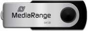 MEDIARANGE MEDIARANGE MR912 64GB USB 2.0 FLASH DRIVE BLACK/SILVER