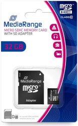 MEDIARANGE MR959 32GB MICRO SDHC CLASS 10 WITH SD ADAPTER