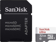 SANDISK SDSQUNR-032G-GN3MA 32GB ULTRA U1 MICRO SDHC UHS-I CLASS 10 + SD ADAPTER