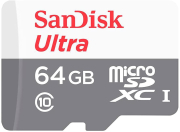 SANDISK SDSQUNR-064G-GN3MN 64GB ULTRA U1 MICRO SDXC UHS-I CLASS 10
