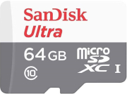 SANDISK SDSQUNR-064G-GN6TA ULTRA 64GB MICRO SDXC UHS-I CLASS 10 + SD ADAPTER