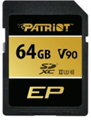 PATRIOT PEF64GEP92SDX EP SERIES 64GB SDXC UHS-II U3 V90 CLASS 10