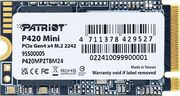 SSD PATRIOT P420 MINI 480GB NVME PCIE GEN4 X4 M.2 2242 P420MP480GM24