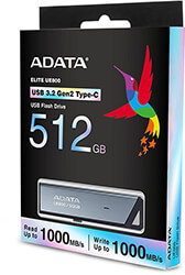 ADATA ADATA AELI-UE800-512G-CSG UE800 512GB USB 3.2 GEN 2 TYPE-C FLASH DRIVE