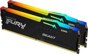 KINGSTON RAM KINGSTON FURY BEAST BLACK RGB 32GB (2X16GB) DDR5 6000MT/S CL36 AMD E DUAL KIT KF560C36BBE2AK2-3