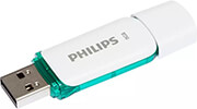 PHILIPS SNOW EDITION 8GB USB 2.0 FLASH DRIVE SPRING GREEN FM08FD70B/00