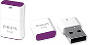 PHILIPS PICO EDITION 64GB USB 2.0 FLASH DRIVE MAGIC PURPLE FM64FD85B/00