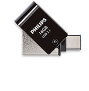 PHILIPS PHILIPS 2-IN-1 16GB USB 3.1 + TYPE-C OTG FLASH DRIVE MIDNIGHT BLACK FM16DC152B/00
