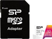 SILICON POWER ELITE COLORFUL 32GB MICRO SDHC U1 V10 A1+ SD ADAPTER SP032GBSTHBV1V20SP