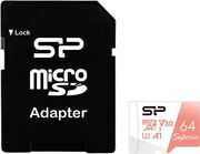 SILICON POWER SUPERIOR 64GB MICRO SDXC U3 V30 A1+ SD ADAPTER SP064GBSTXDV3V20SP