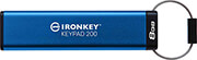 KINGSTON KINGSTON IKKP200/8GB IRONKEY KEYPAD 200 8GB USB 3.2 HARDWARE ENCRYPTED FLASH DRIVE