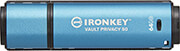 KINGSTON KINGSTON IKVP50/64GB IRONKEY VAULT PRIVACY 50 64GB USB 3.2 ENCRYPTED FLASH DRIVE