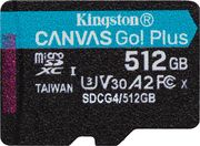 KINGSTON KINGSTON SDCG4/512GBSP CANVAS GO PLUS GEN4 512GB MICRO SDXC 200MB/S READ A2 U3 V30