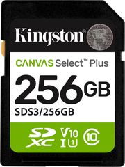 KINGSTON KINGSTON SDS3/256GB CANVAS SELECT PLUS GEN3 256GB SDXC 150MB/S C10 UHS-I U1 V10