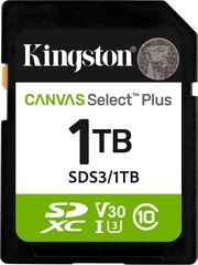 KINGSTON SDS3/1TB CANVAS SELECT PLUS GEN3 1TB SDXC 150MB/S C10 UHS-I U3 V30