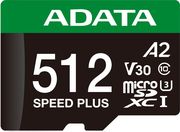 ADATA ADATA UD512GUI3V30A2SP-RA1 SPEED PLUS 512GB MICRO SDXC UHS-I 180MB/S U3 C10 WITH ADAPTER