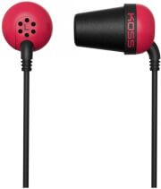 KOSS KOSS THE PLUG COLORS IN EAR HEADPHONES RED