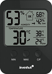 LEVENHUK LEVENHUK WEZZER BASE L30 THERMOHYGROMETER BLACK 78885