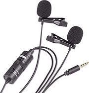 BOYA BOYA BY-M1DM DUAL OMNI DIRECTIONAL LAVALIER MICROPHONE BY-M1DM